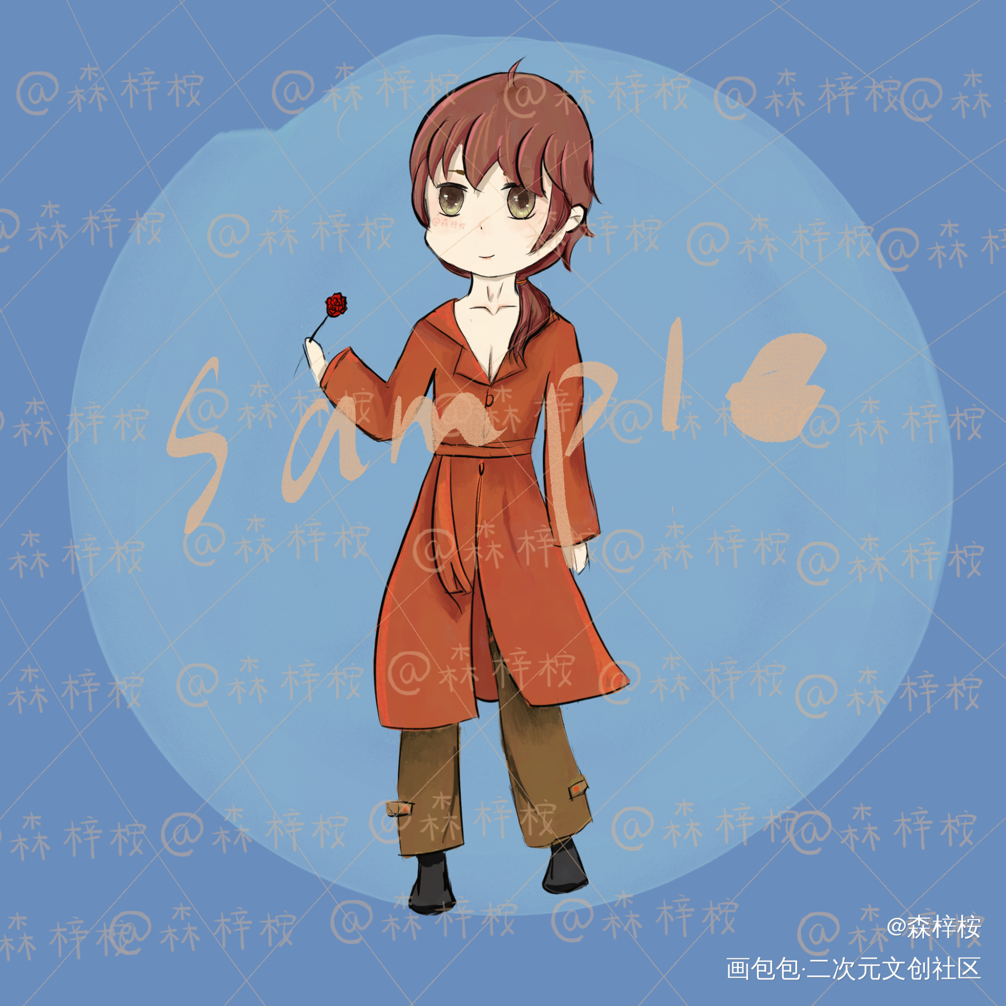 嘿嘿虽然菜但是快乐着_我只喜欢你的人设Q版稚楚绘画作品