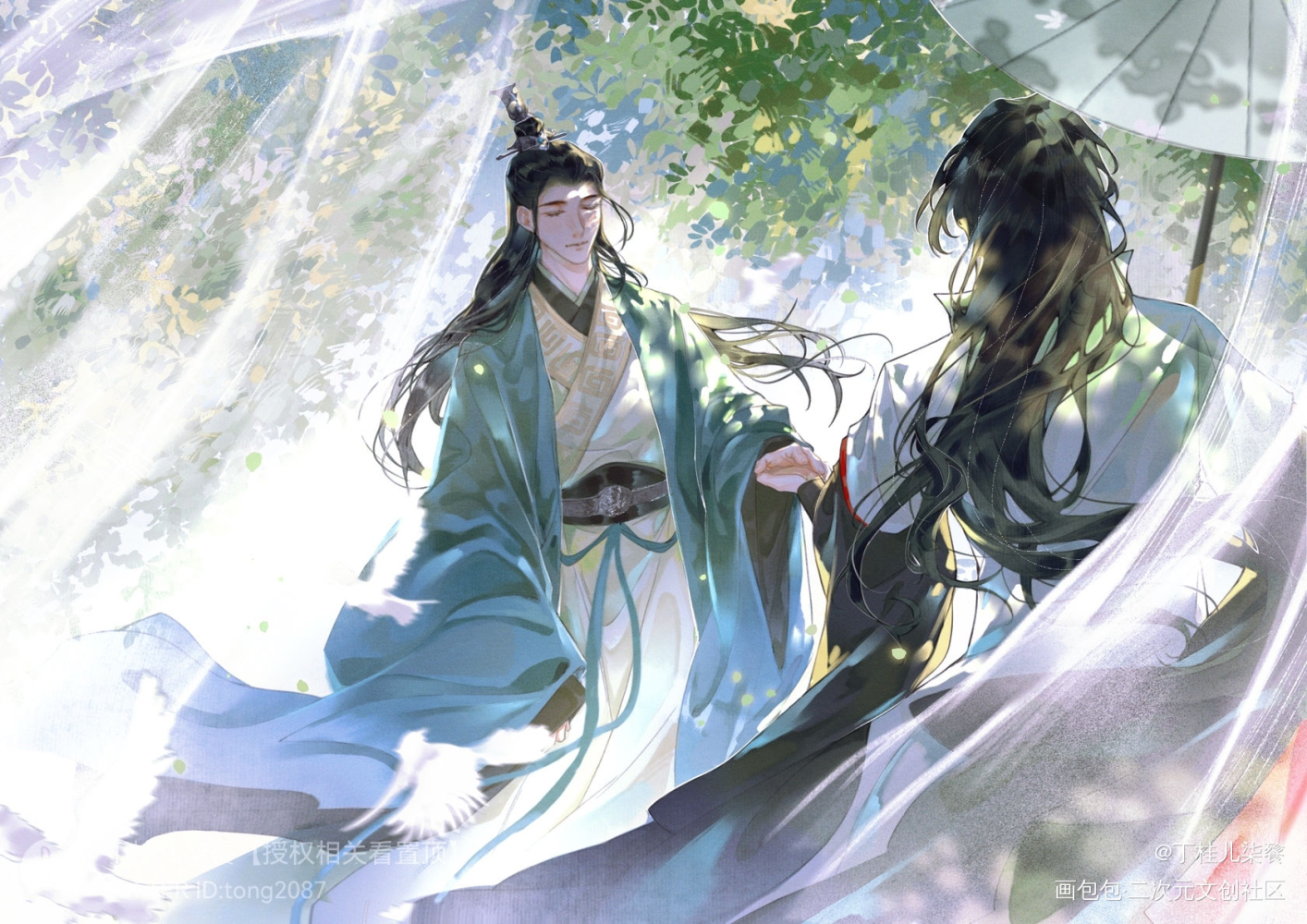 春山_人渣反派自救系统冰秋古风墨香铜臭绘画作品