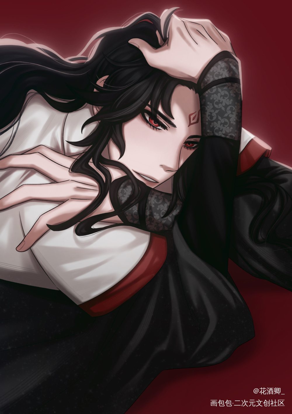 洛冰河_人渣反派自救系统洛冰河古风绘画作品