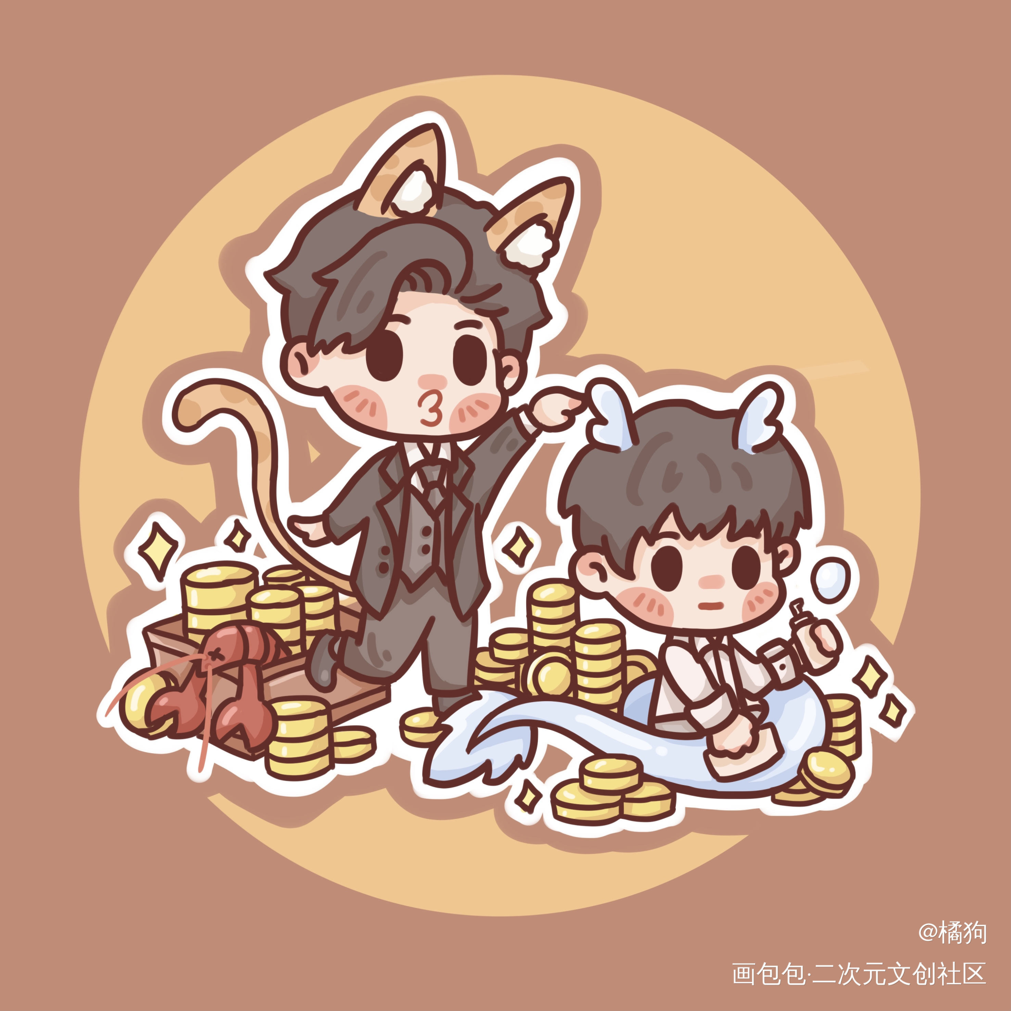 白龙玉x豹猫简_你却爱着一个傻逼188男团李简约稿绘画作品