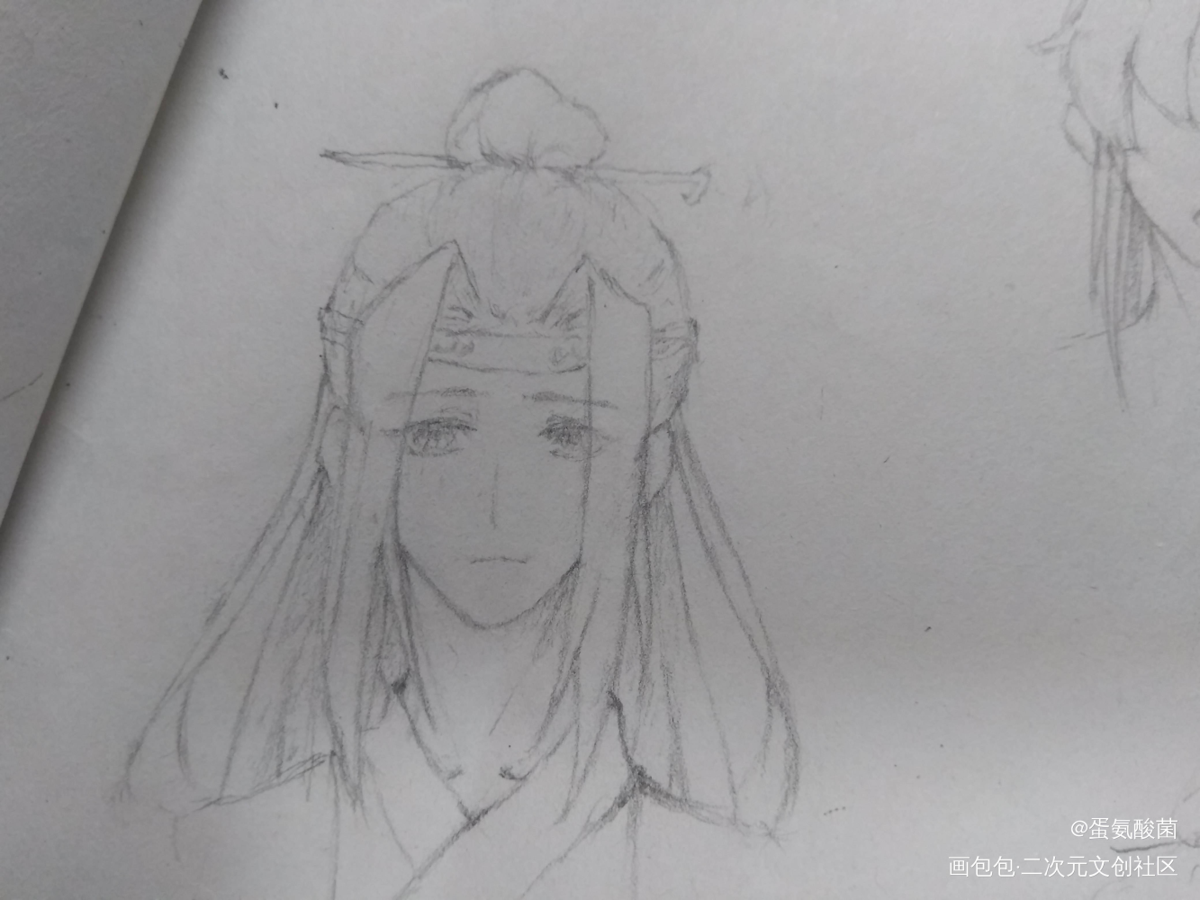 汪叽～_魔道祖师蓝忘机墨香铜臭绘画作品