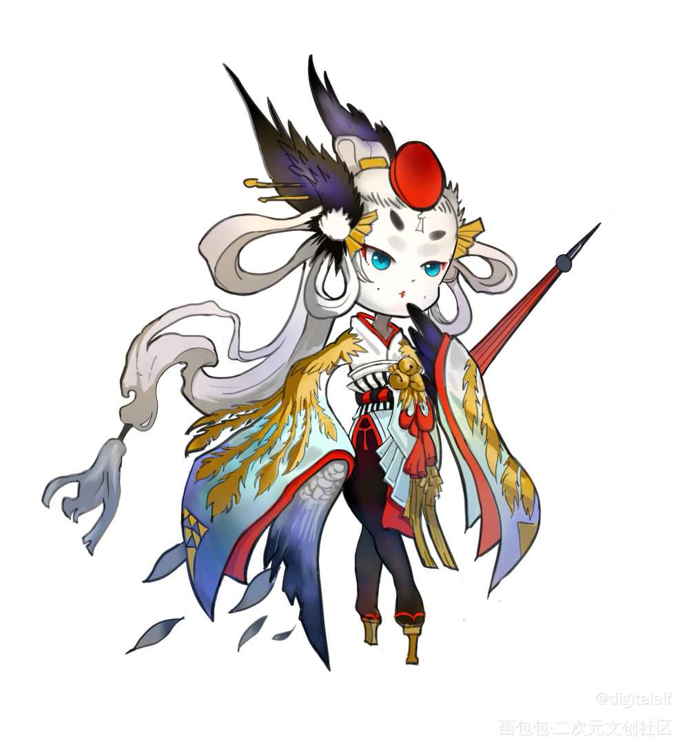 阴阳师Q版 姑获鸟鸟姐_阴阳师姑获鸟绘画作品