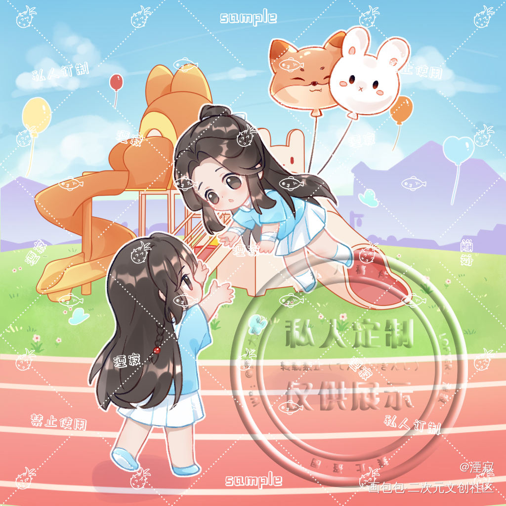 花怜幼稚园_天官赐福花怜Q版绘画作品