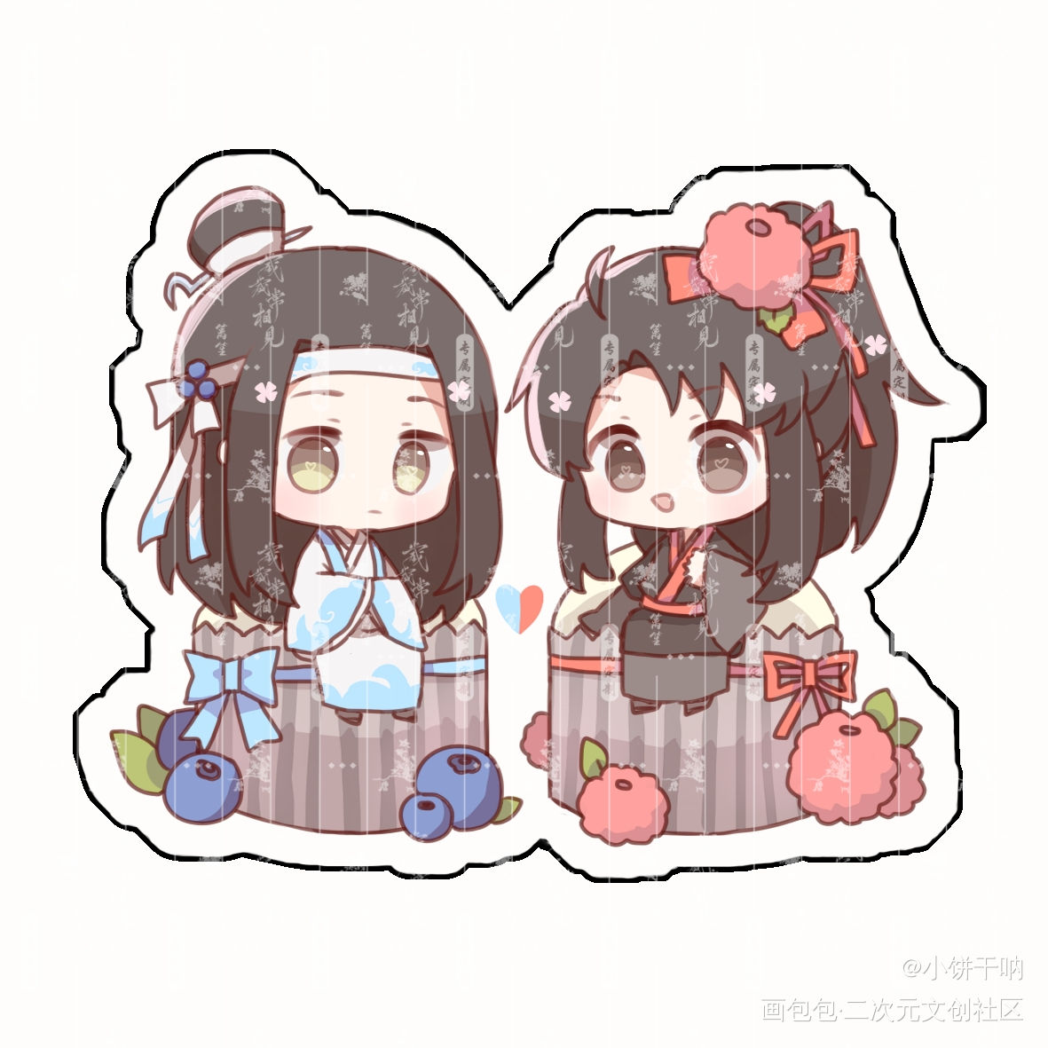 甜品-忘羡_魔道祖师忘羡墨香铜臭绘画作品