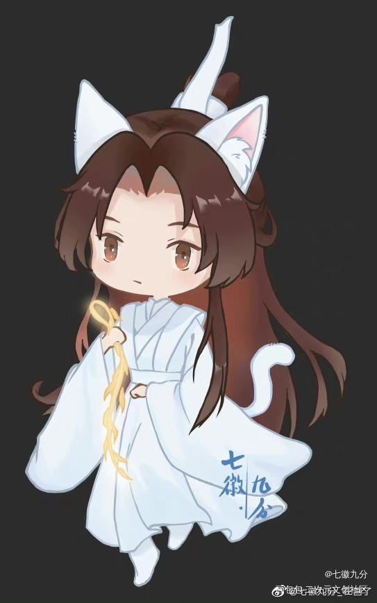 晚宁大宝贝 可交互桌宠_二哈和他的白猫师尊Q版绘画作品