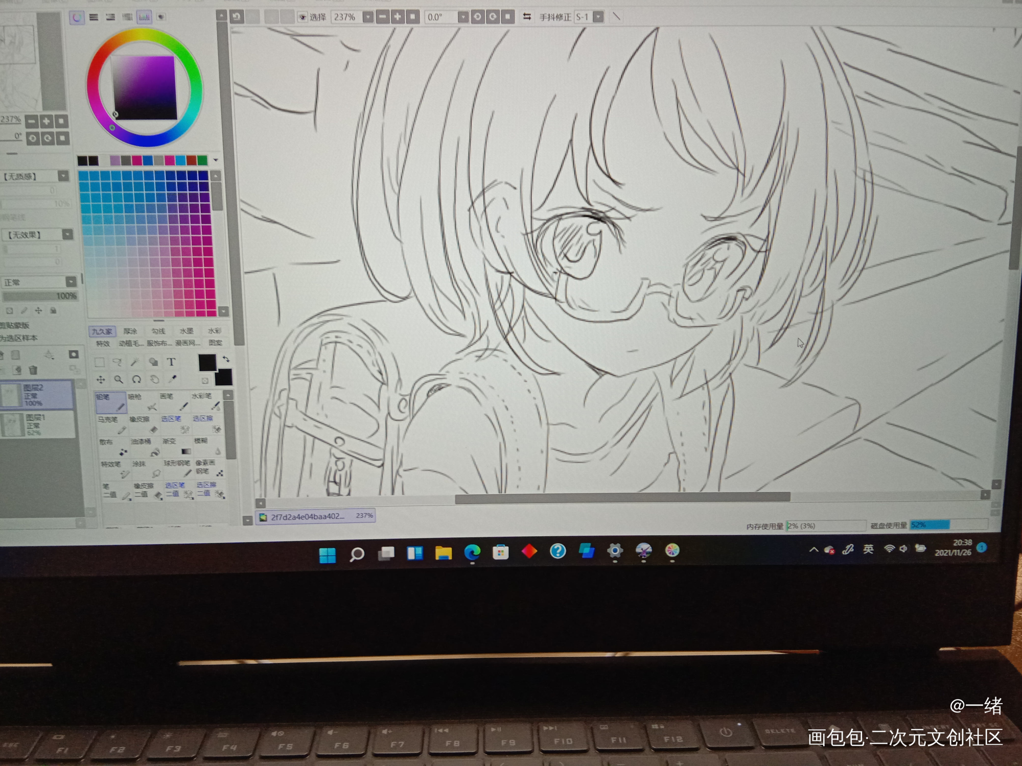 唔，画画好难！_板绘绘画作品