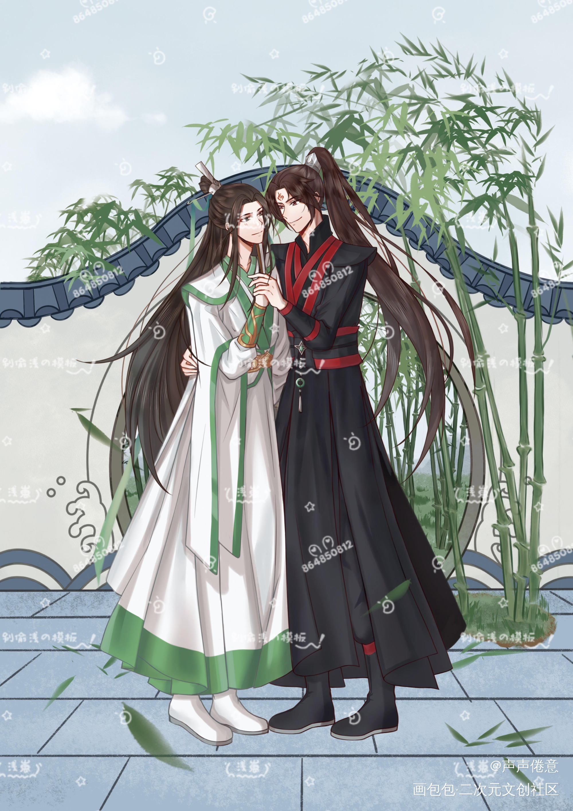 冰秋贴贴_人渣反派自救系统冰秋绘画作品