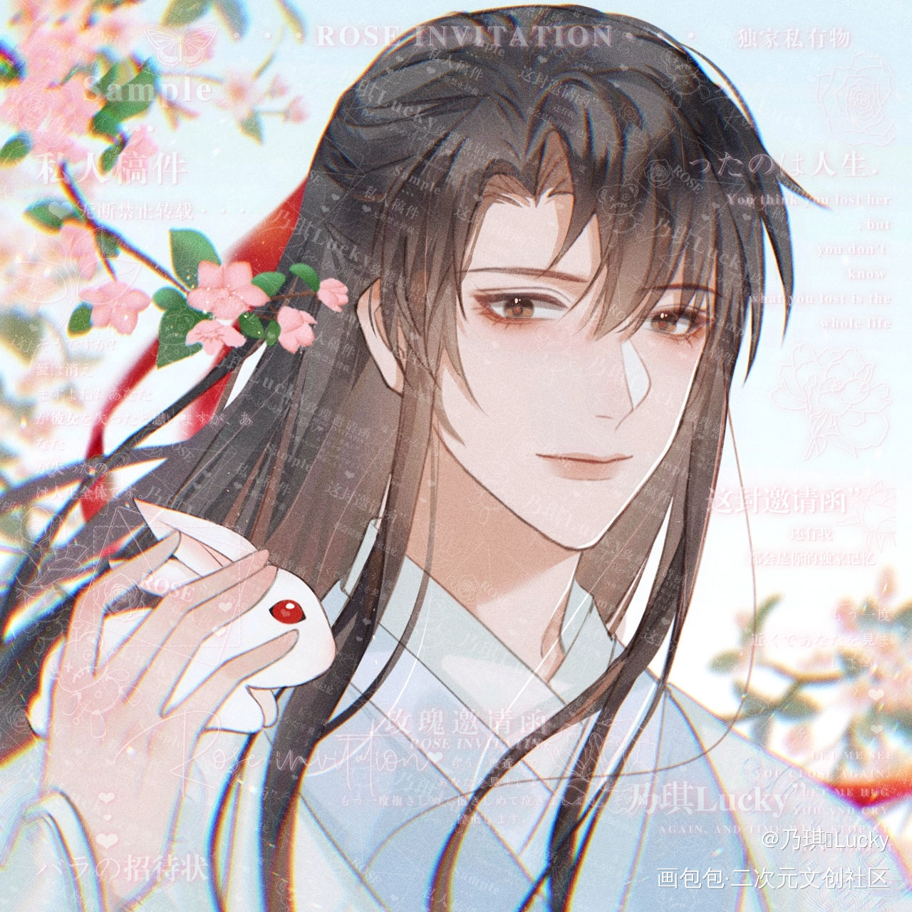 白衣老祖羡_魔道祖师忘羡魏无羡墨香铜臭绘画作品