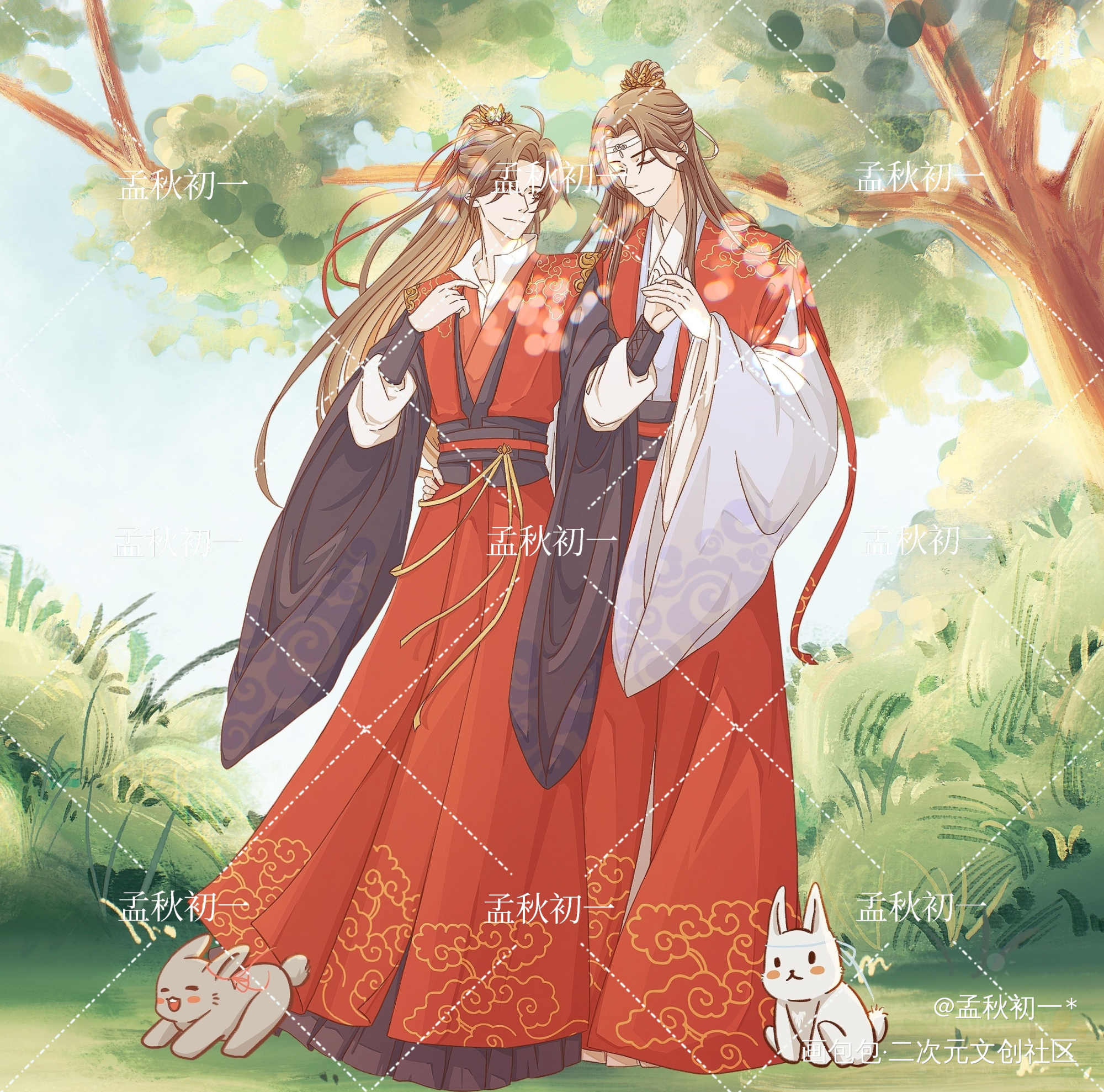 约稿_魔道祖师忘羡绘画作品