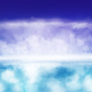 云朵练习—缟状云_原创风景唯美云朵场景插画绘画作品