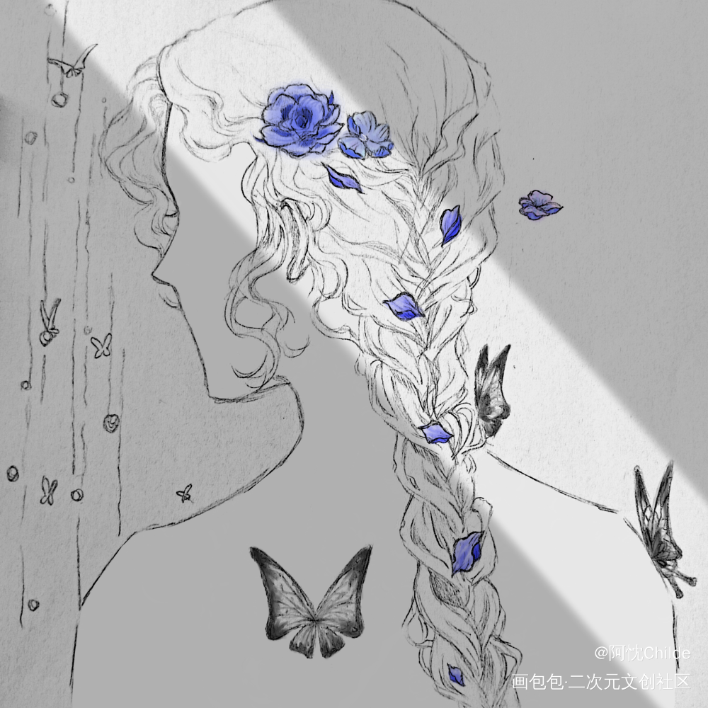 _手绘摸鱼绘画绘画作品