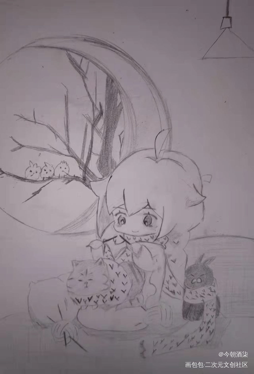 很可爱的一幅画～_Q版绘画作品