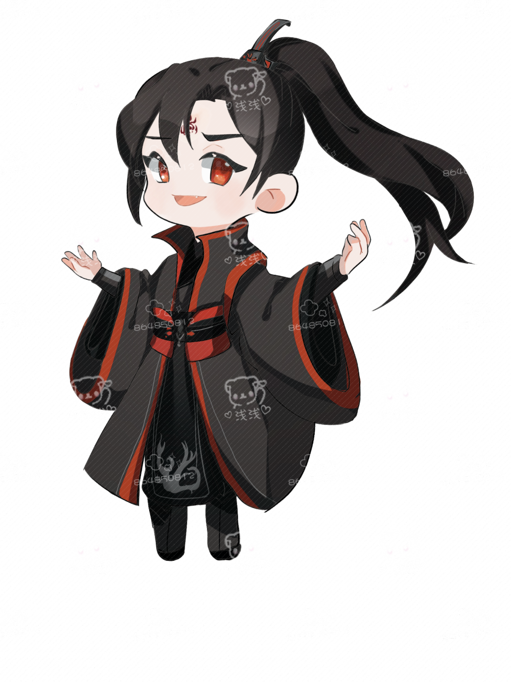 冰河_人渣反派自救系统洛冰河绘画作品