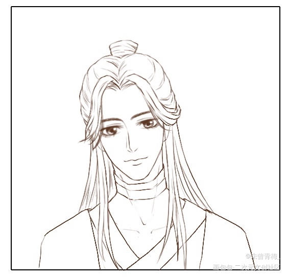 太子殿下绝美_天官赐福花怜谢怜古风绘画作品