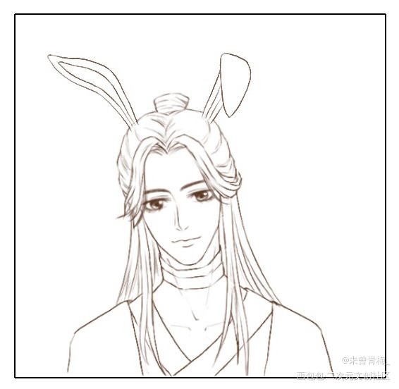 太子殿下_天官赐福花怜谢怜古风绘画作品