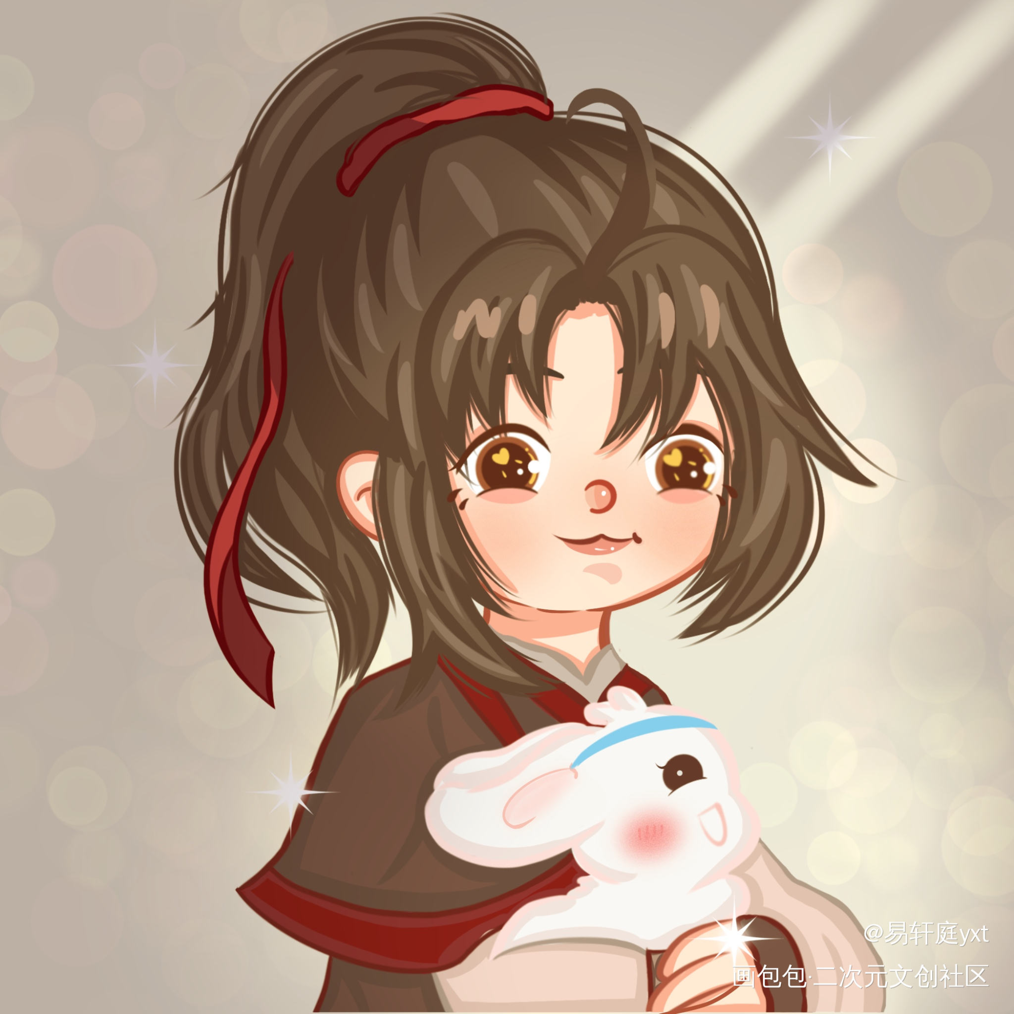 羡羡和兔叽_魔道祖师绘画作品