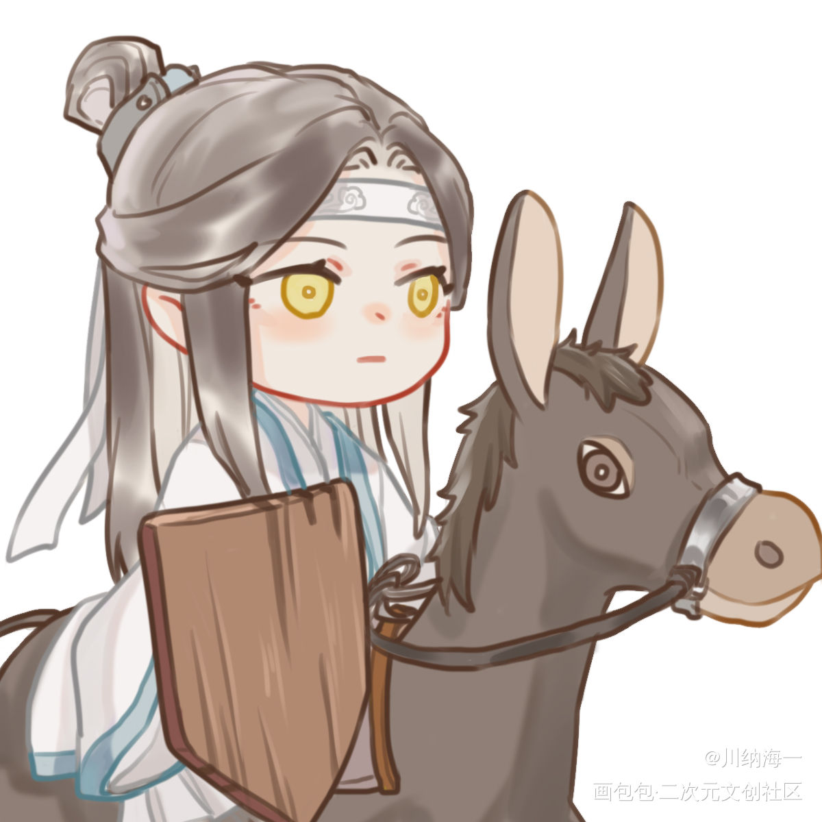 王子不一定骑白马_魔道祖师忘羡绘画作品