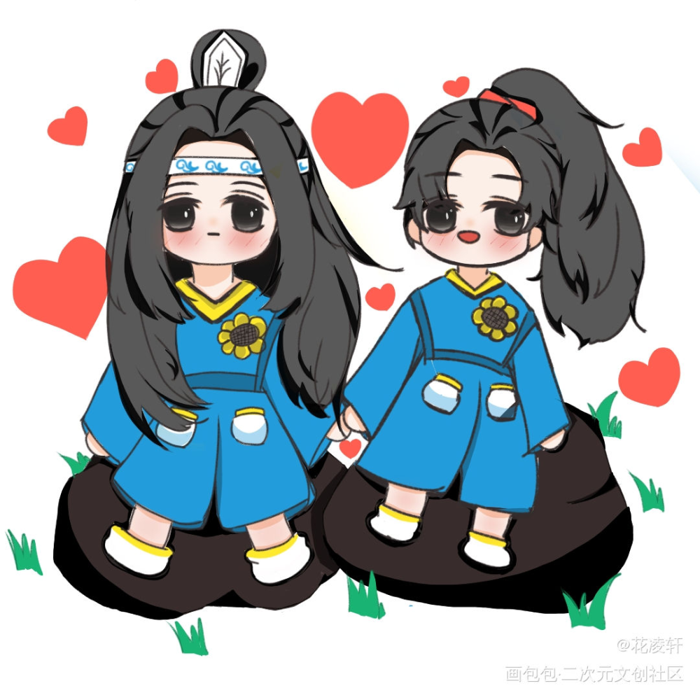 忘羡_魔道祖师忘羡蓝忘机魏无羡绘画作品