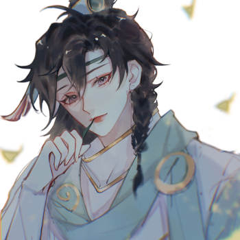 摸了_古风鹿蜀花亦山心之月绘画作品