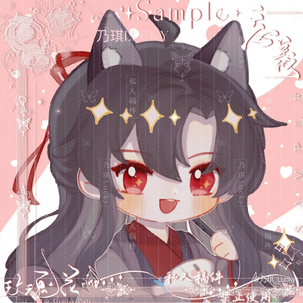 Q版老祖羡_魔道祖师忘羡魏无羡Q版绘画作品