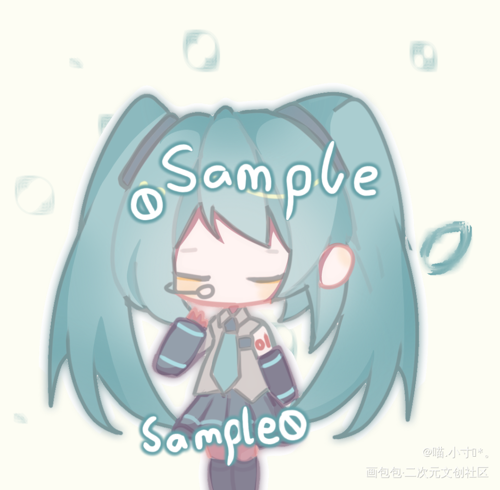 公主殿下……_初音未来平涂Q版绘画初音miku绘画作品