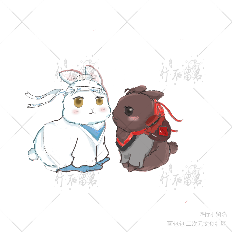 忘羡兔兔_魔道祖师忘羡绘画作品