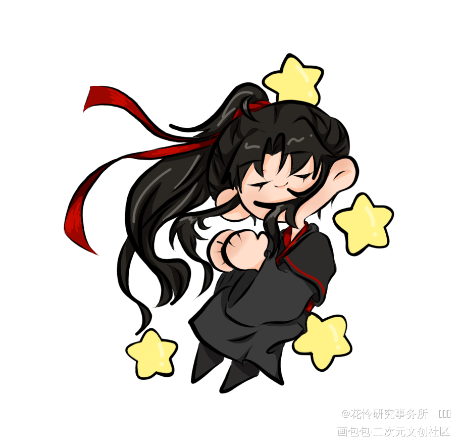 _魔道祖师忘羡蓝忘机魏无羡Q版绘画作品