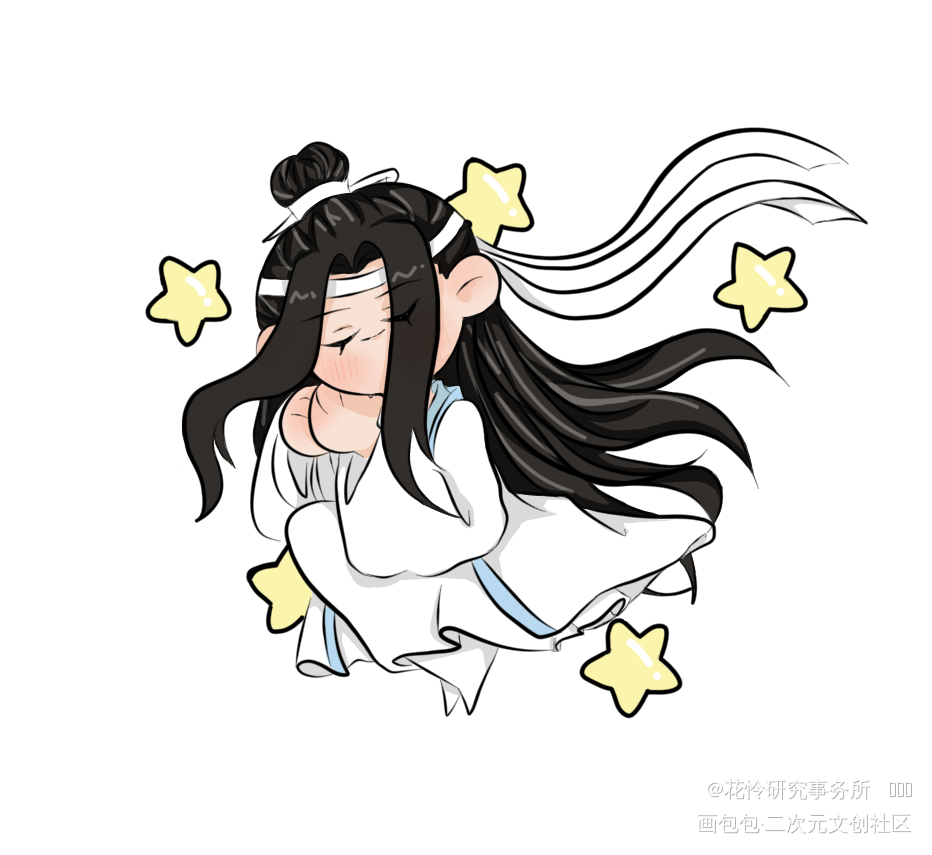 _魔道祖师忘羡蓝忘机魏无羡Q版绘画作品
