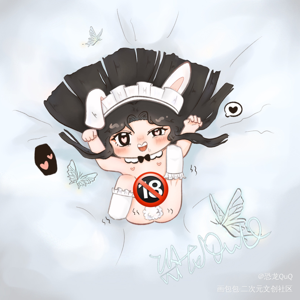 灵蝶在录像ing_绘画作品