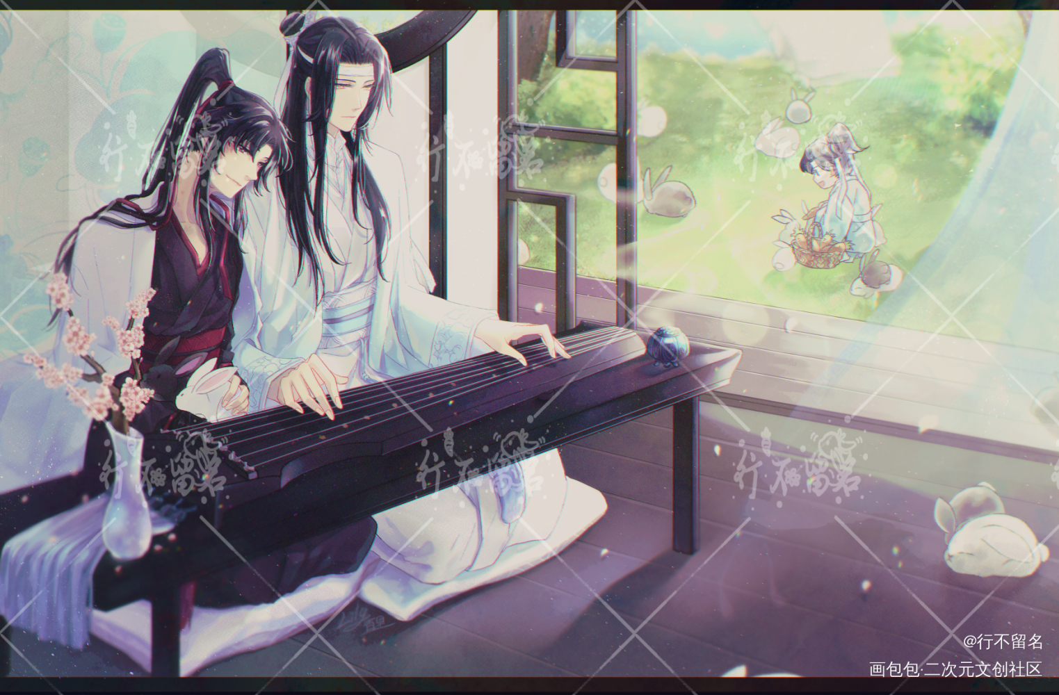 【忘羡】岁月静好_魔道祖师忘羡绘画作品