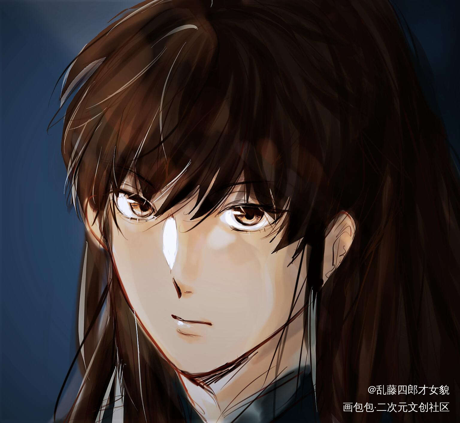 随便摸摸_恋与制作人白起厚涂头像同人绘画作品