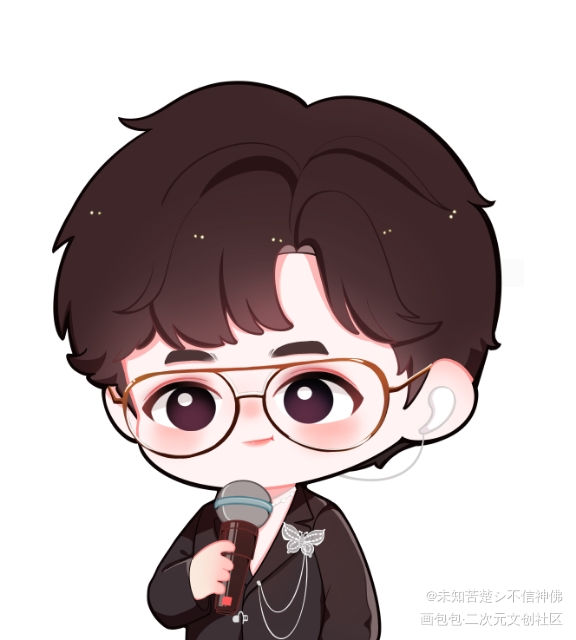 西装景啊_Q版绘画作品