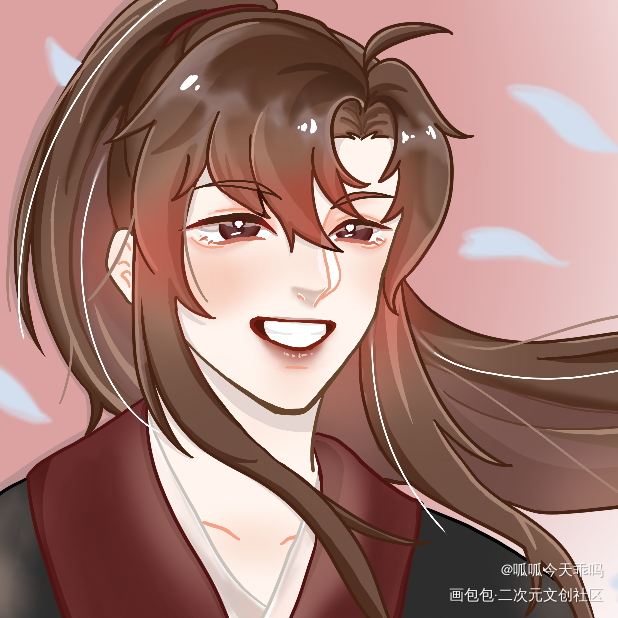 是采之远道的特典图_魔道祖师忘羡蓝忘机魏无羡古风平涂墨香铜臭绘画作品