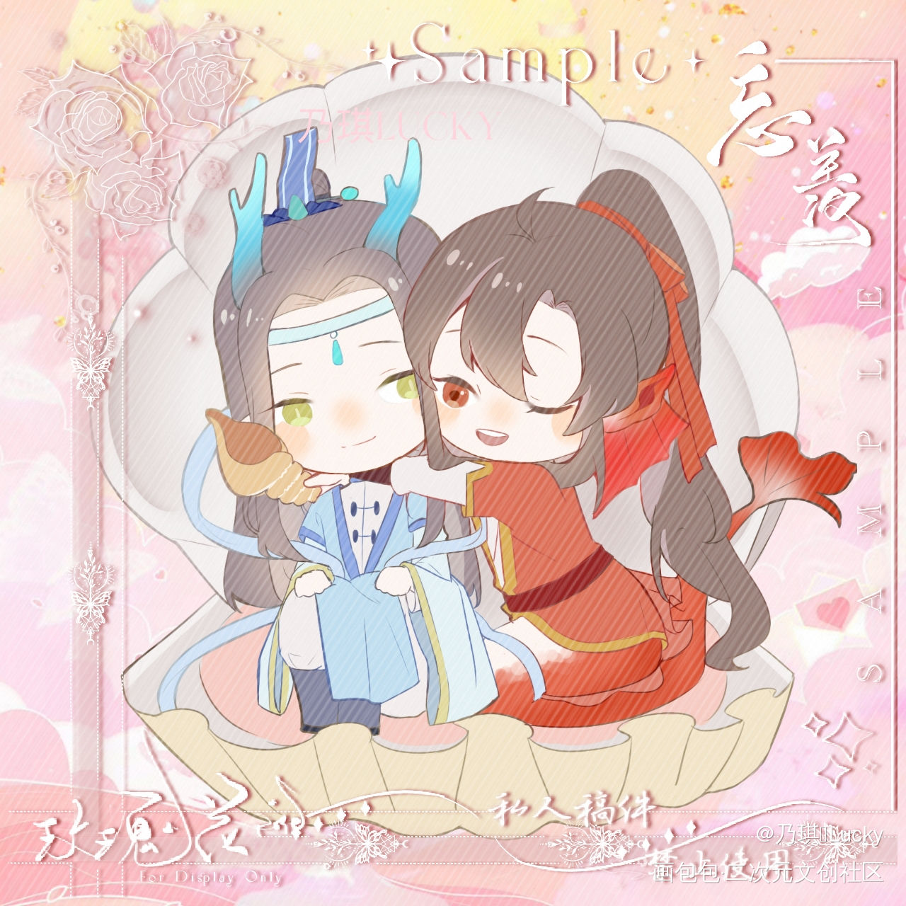 忘羡_魔道祖师忘羡蓝忘机魏无羡墨香铜臭绘画作品