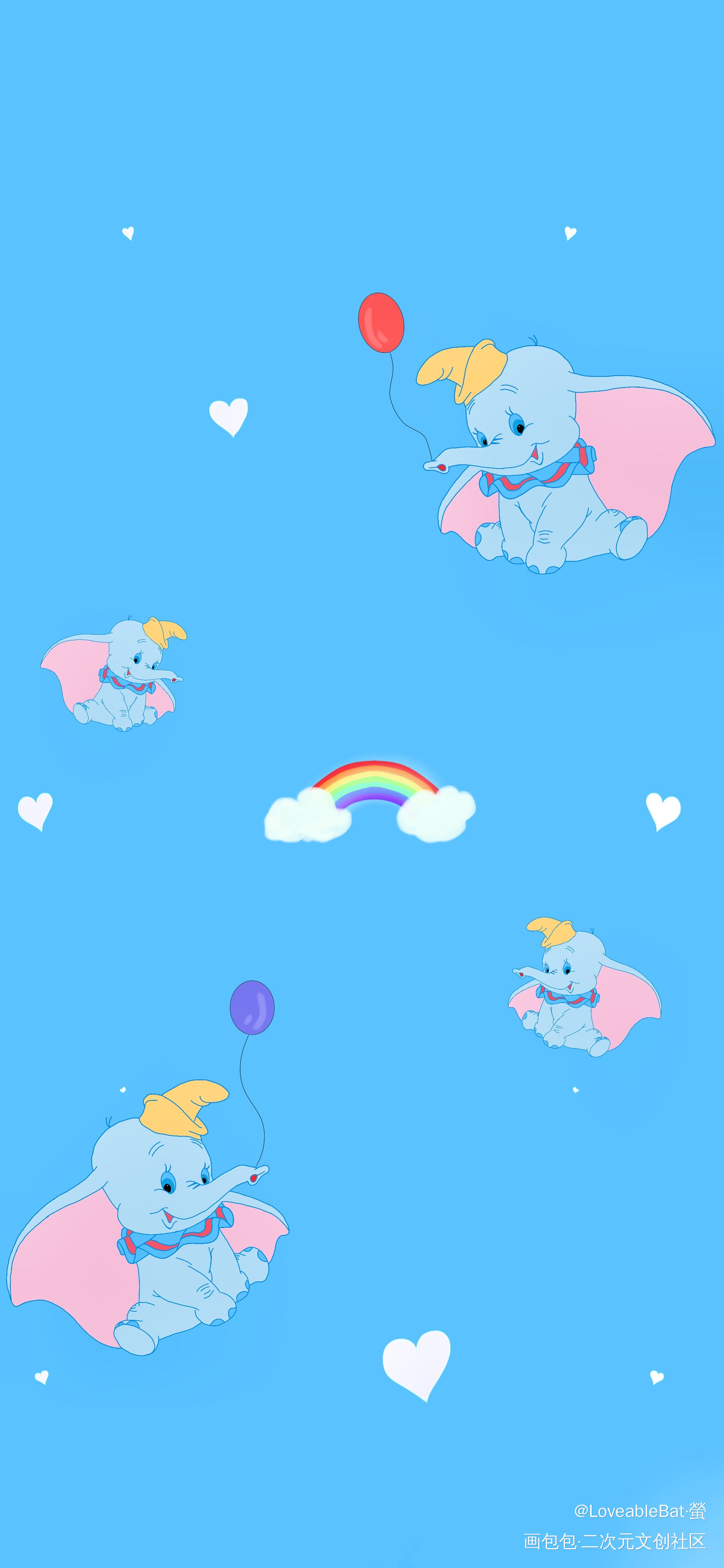 小飞象可爱壁纸_小飞象绘画练习绘画作品