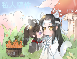 偷吃被抓的可怜小兔_绘画作品