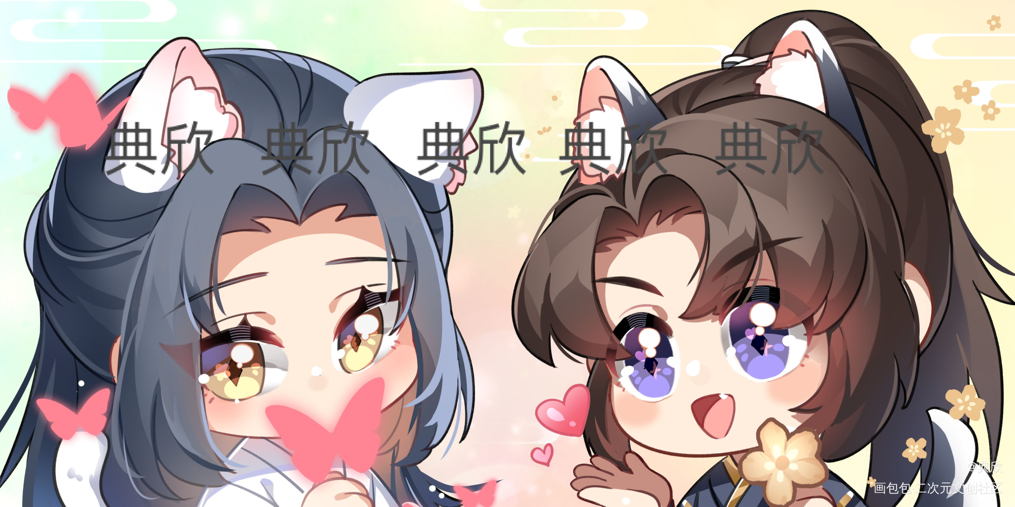 二哈和他的白猫师尊 约稿头像_二哈和他的白猫师尊绘画作品