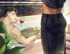 来都来了，一起洗个澡吧_绘画作品