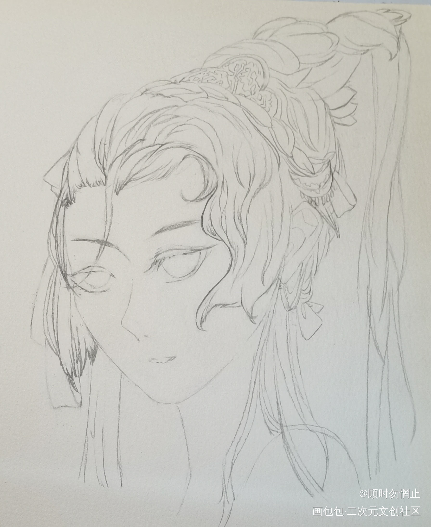 临摹线稿_手绘绘画作品