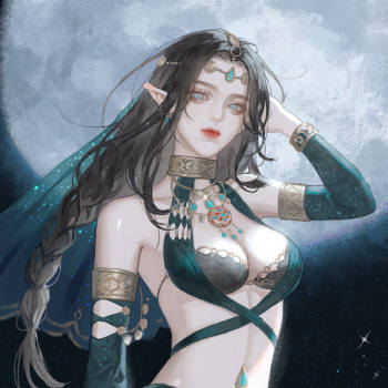 【永劫无间】迦南_厚涂日系迦南永劫无间绘画作品