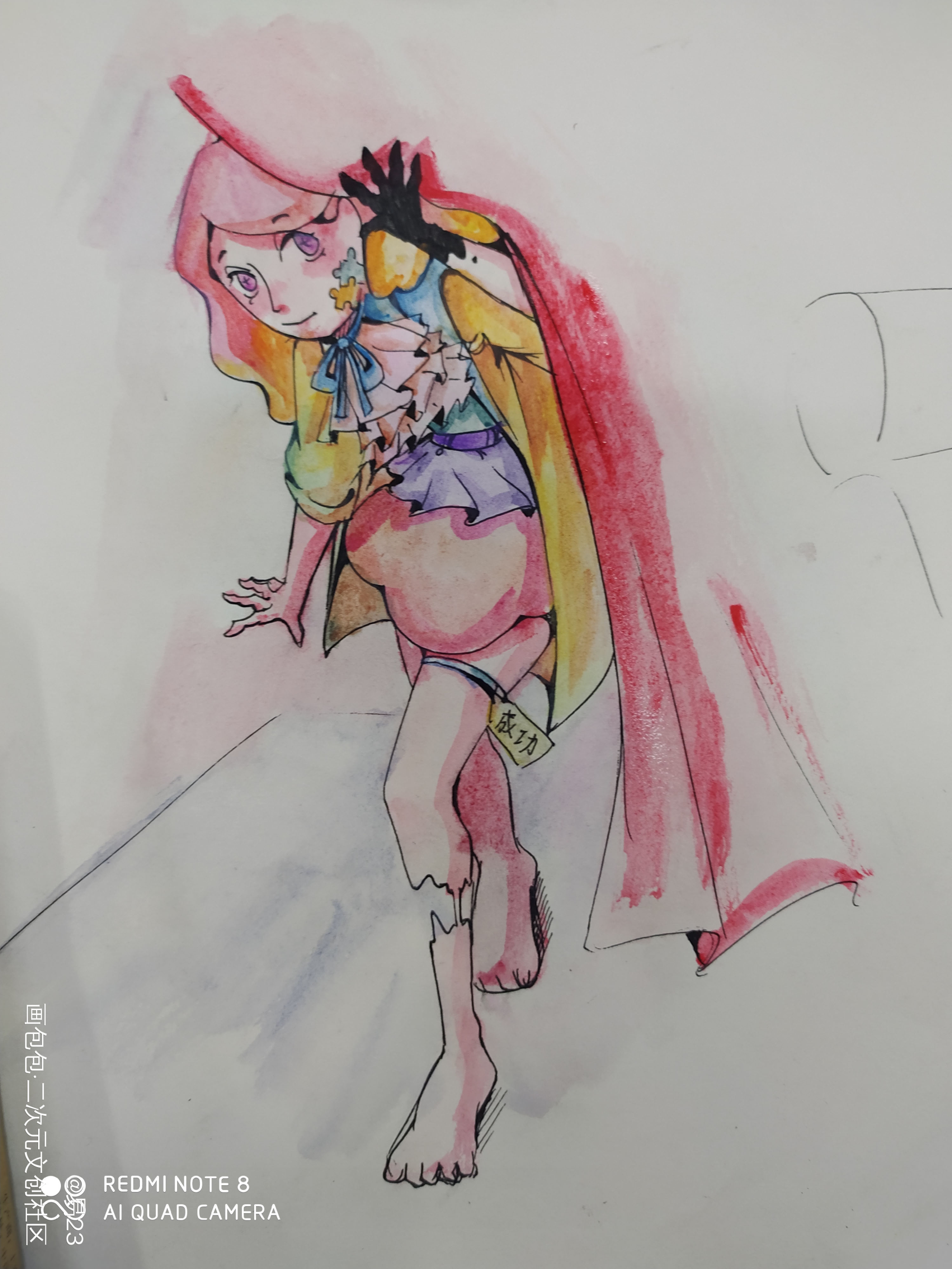 手绘_手绘立绘水彩平涂绘画作品