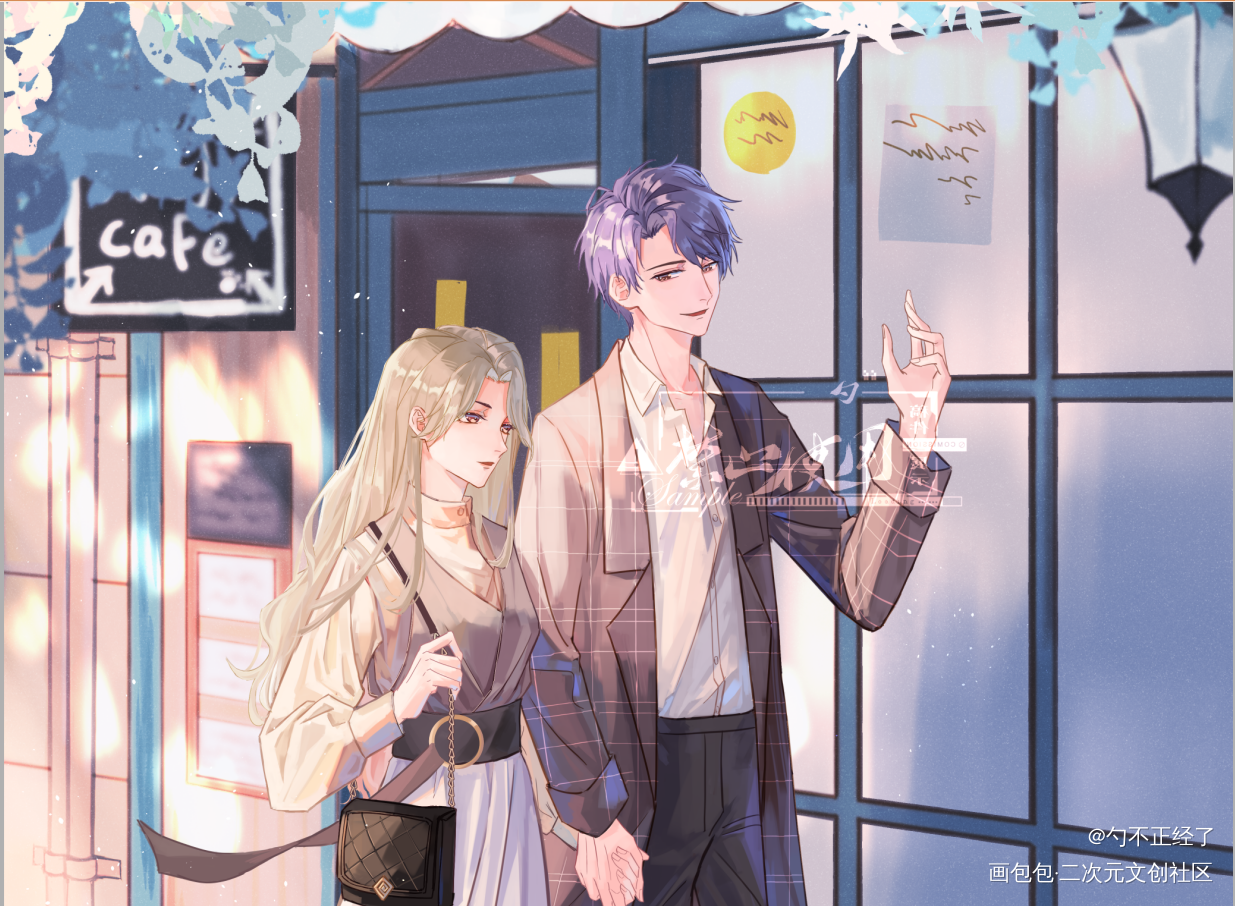 给力潮的周边图#咬痕_宋书秦楼咬痕曲小蛐约稿绘画作品