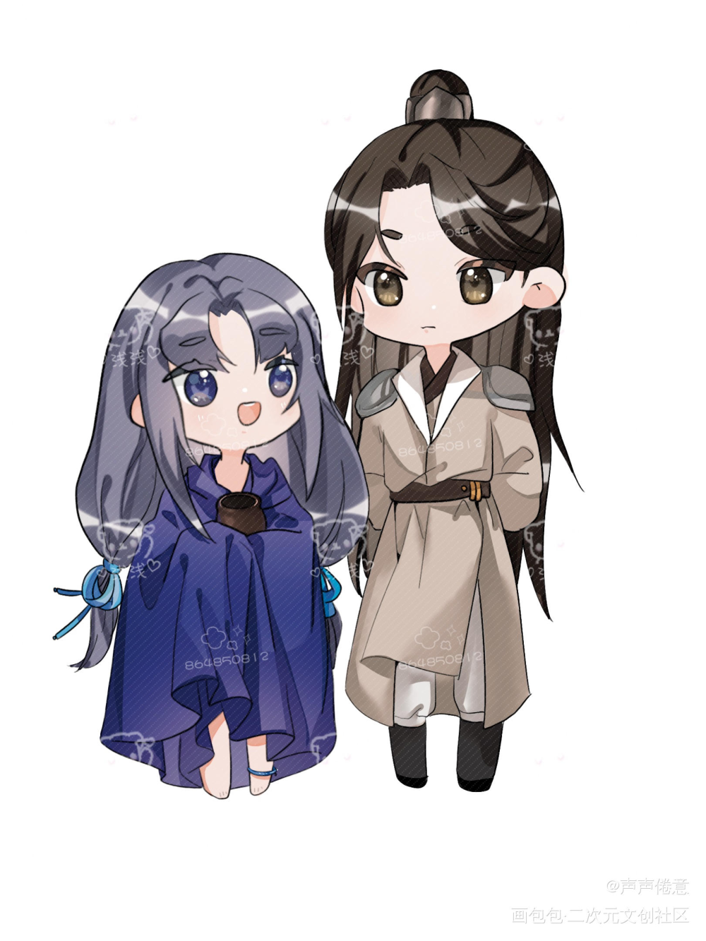 半月 裴宿_天官赐福绘画作品