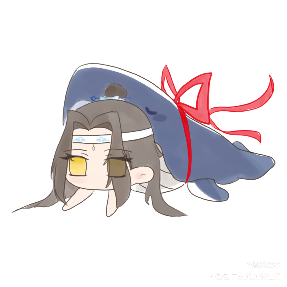 鲸鱼叽＆鲨鱼羡_魔道祖师忘羡蓝忘机魏无羡模板绘画作品