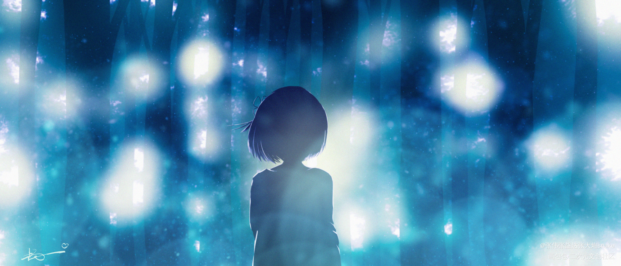 華は咲いて東風来たる_厚涂日系唯美场景插画原创绘画作品