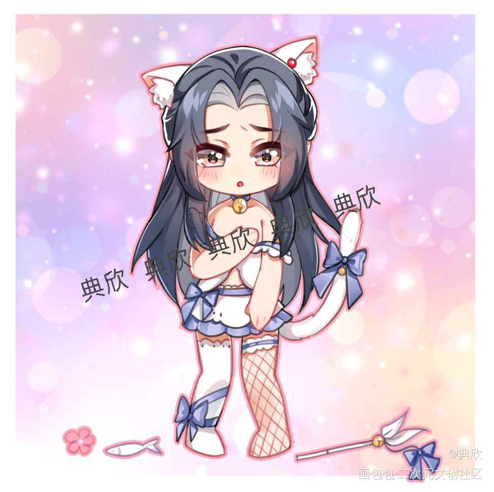 二哈和他的白猫师尊 女装约稿图_二哈和他的白猫师尊绘画作品
