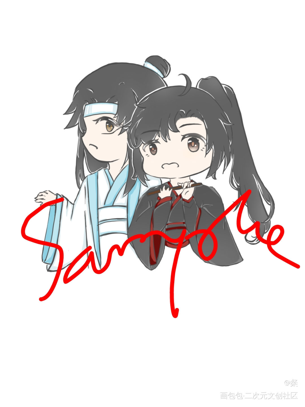 _魔道祖师忘羡约稿绘画作品