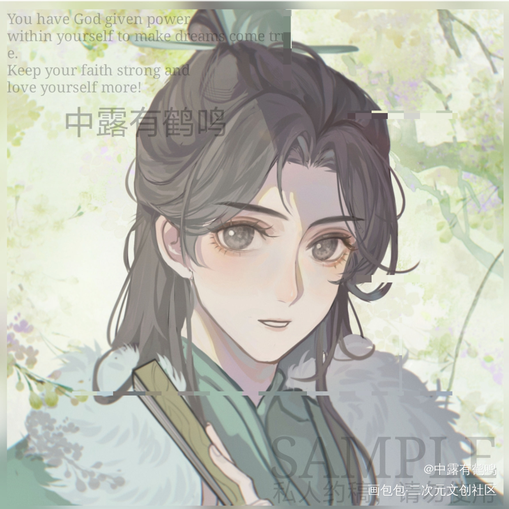 画小男孩好顺手_古风厚涂绘画作品