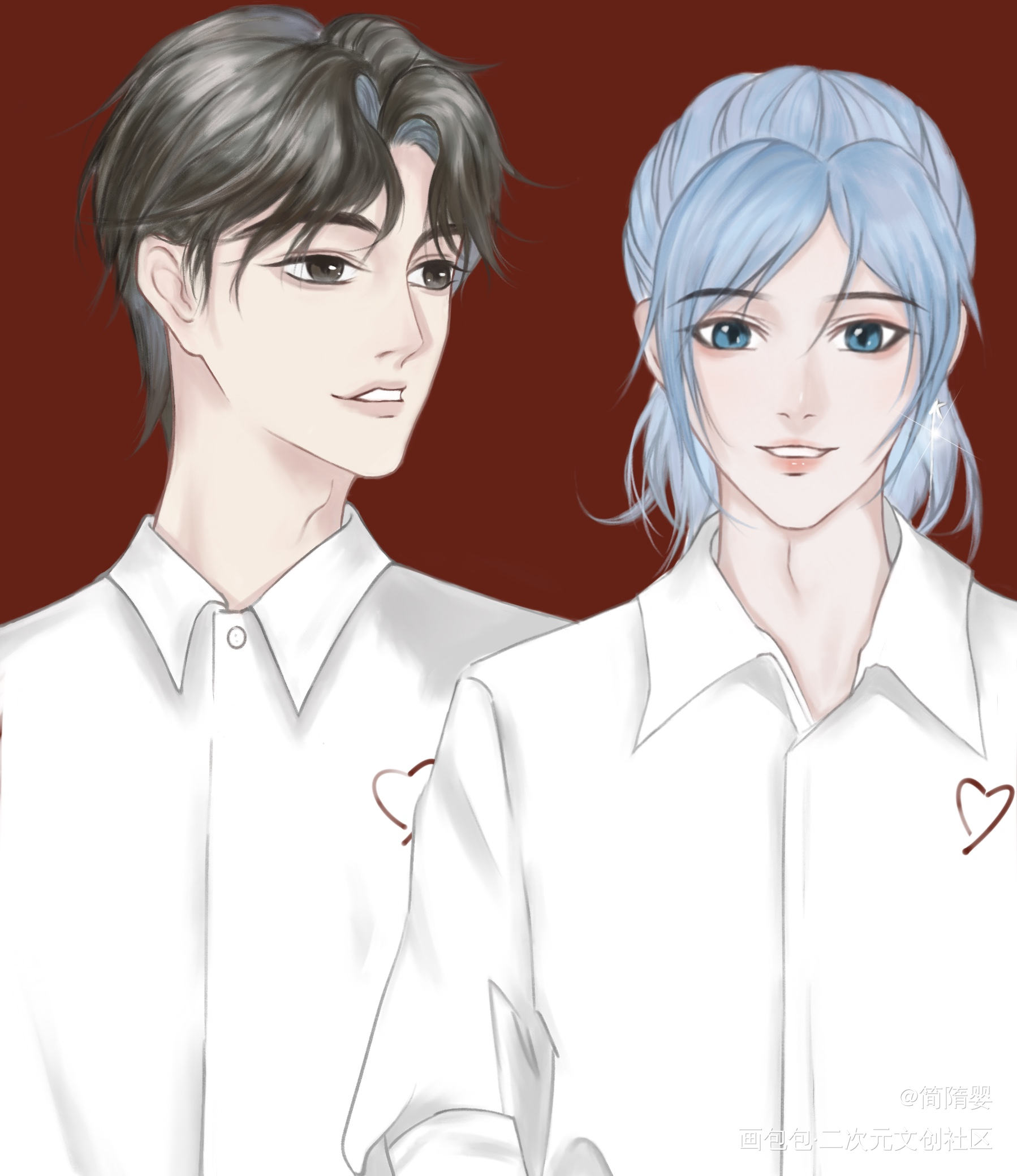 洛温拍结婚照_188男团绘画作品