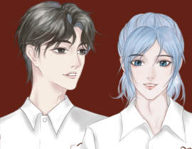 洛温拍结婚照_绘画作品